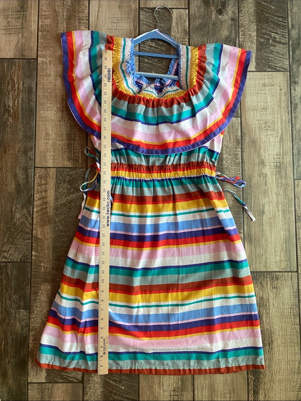 Dreamers Multicolor Striped Elastic-Waist dress 🆕 - Picture 10 of 10